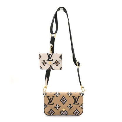 Louis Vuitton Monogram Wild At Heart Felicie Strap & Go Arizona Creme 1 of 9