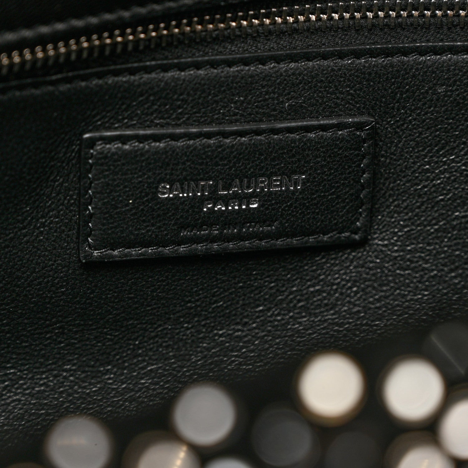 Saint Laurent Velvet Lambskin Quilted Rhinestone Sade Puffer Envelope Clutch Black 6 of 7
