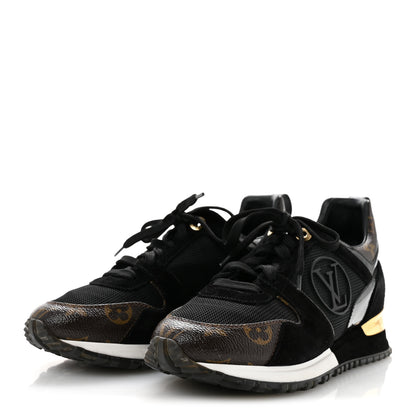 Louis Vuitton Suede Monogram Run Away Sneakers 36.5 Black 4 of 11