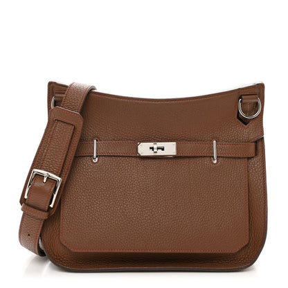 Hermes Taurillon Clemence Jypsiere 28 Marron D'Inde Rouge H 1 of 12