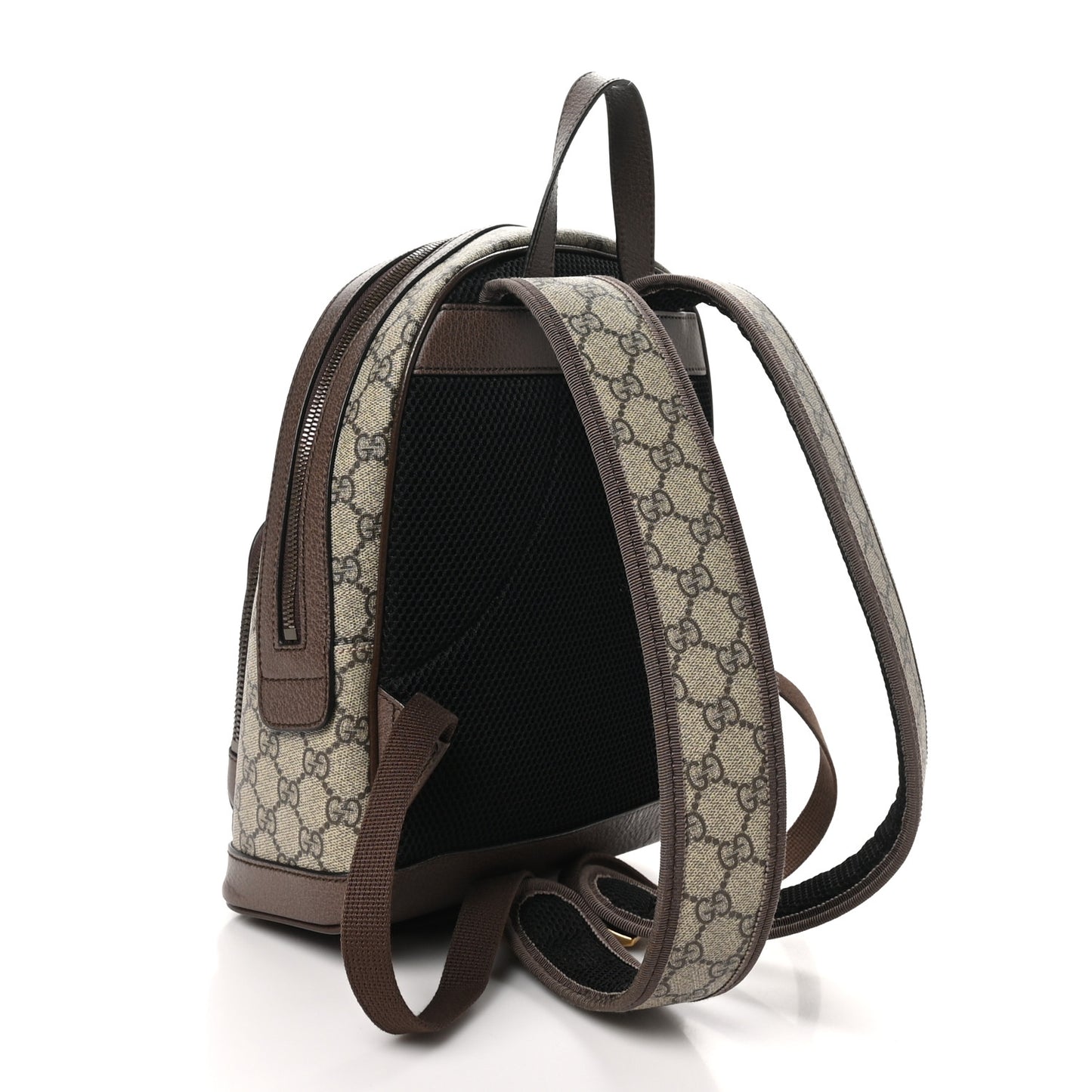 GG Supreme Monogram Calfskin Web Small Ophidia Day Backpack Beige Ebony New Acero