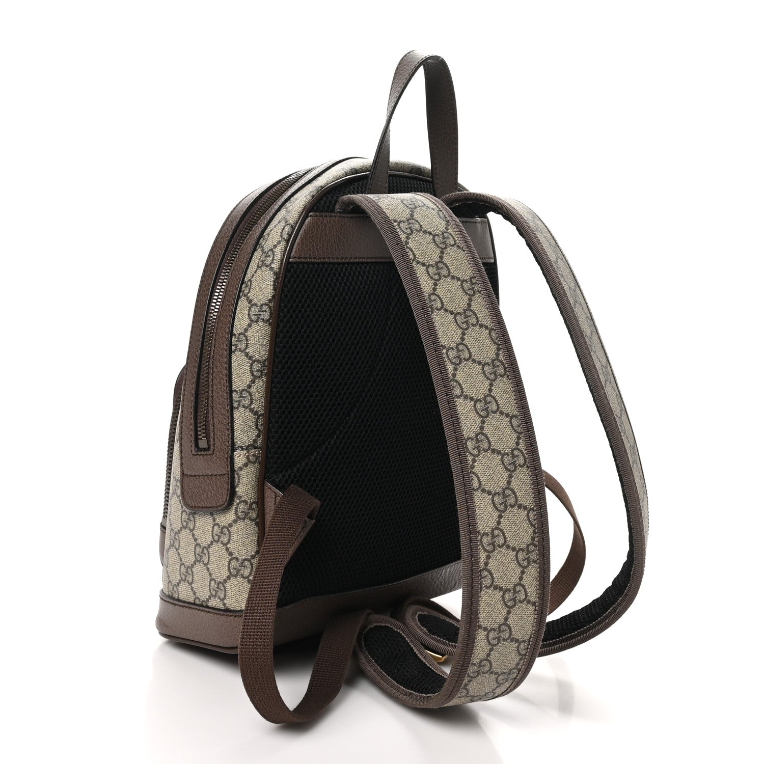 Gucci GG Supreme Monogram Calfskin Web Small Ophidia Day Backpack Beige Ebony New Acero 3 of 10