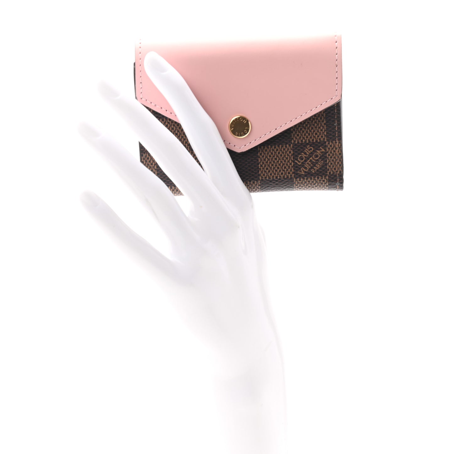 Damier Ebene Zoe Wallet Rose Ballerine