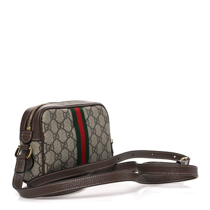 Gucci GG Supreme Monogram Web Mini Ophidia Shoulder Bag Brown 2 of 10