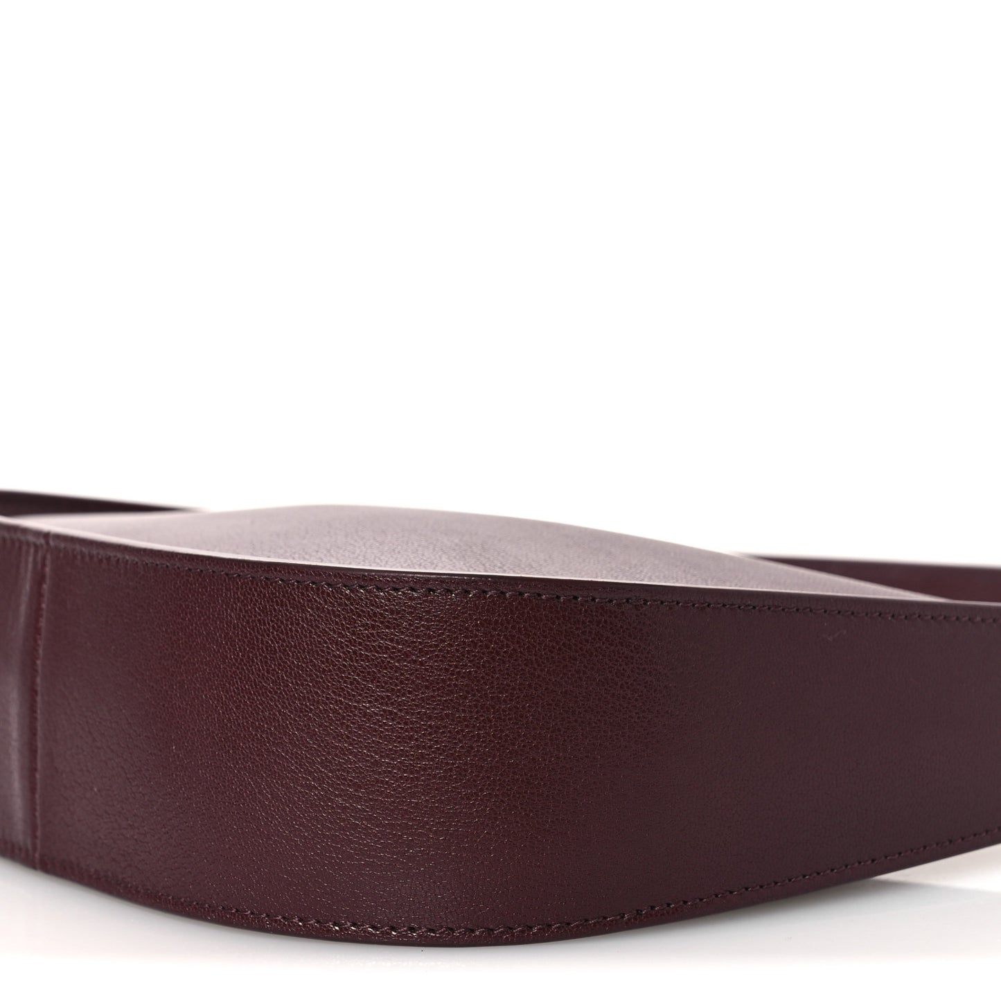 Grained Calfskin Half Moon Shoulder Bag Raisin