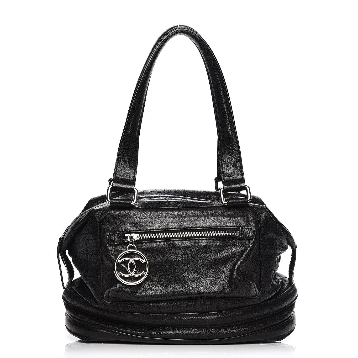 Chanel Distressed Caviar Outdoor Bowler Black 1 of 10