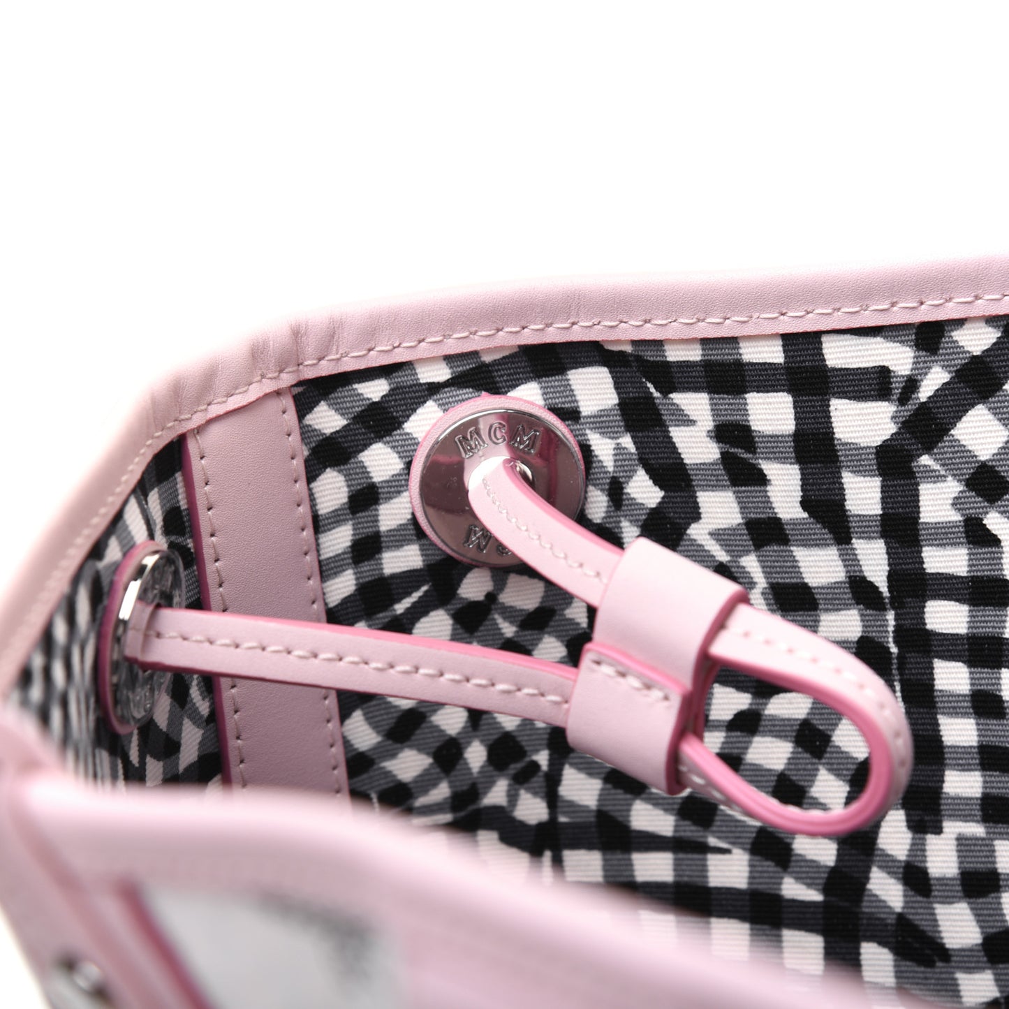 Visetos Medium Liz Reversible Shopper Tote White Powder Pink