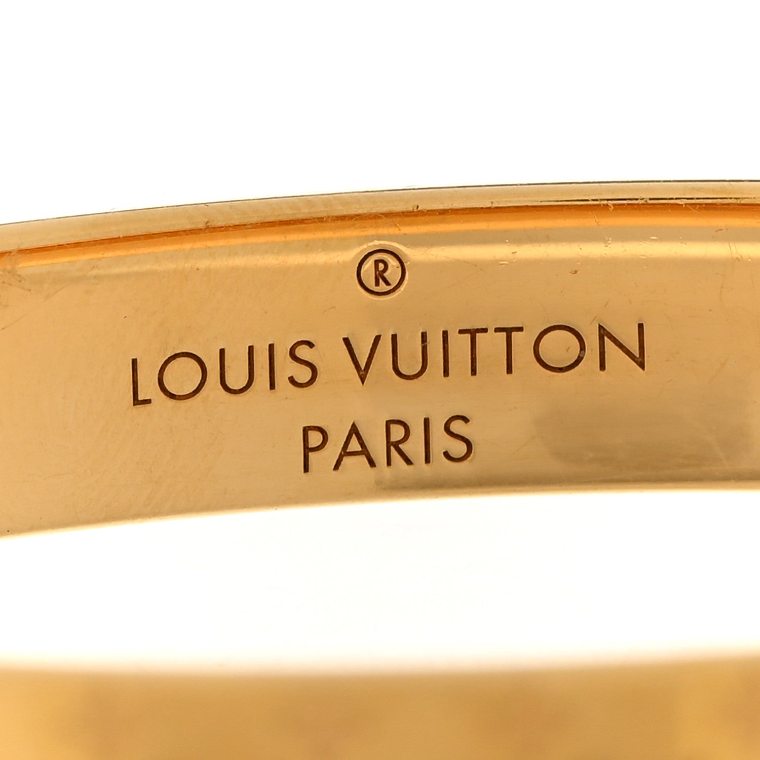 Louis Vuitton Brass Monogram Nanogram Cuff S Gold 4 of 7