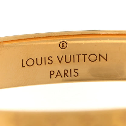 Louis Vuitton Brass Monogram Nanogram Cuff S Gold 4 of 7