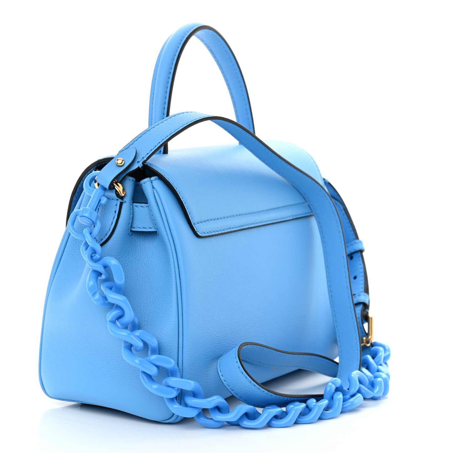 Calfskin Medium La Medusa Top Handle Handbag Blue