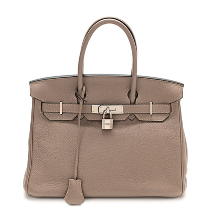 Hermes Taurillon Clemence Birkin 30 Gris Tourterelle 1 of 10