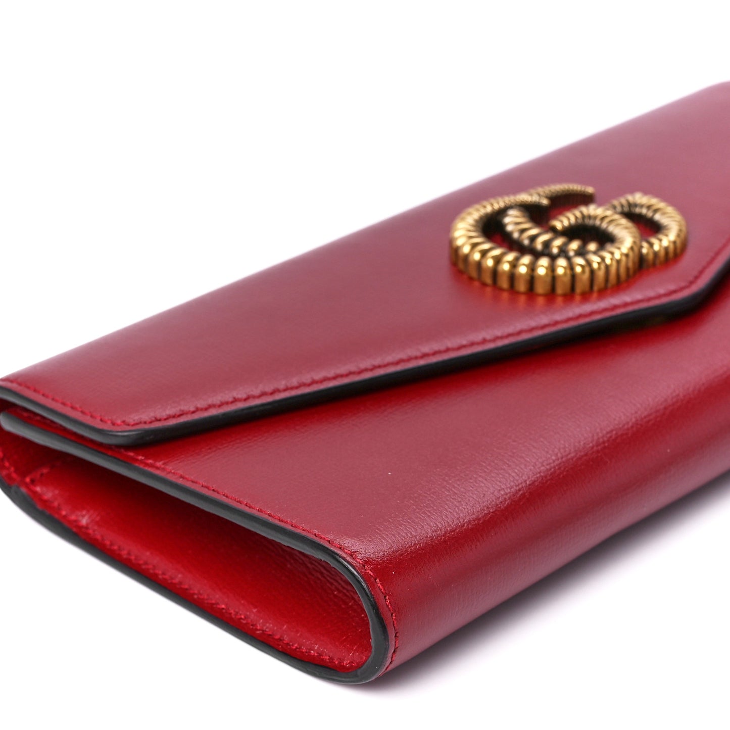 Textured Calfskin Torchon GG Broadway Envelope Clutch Romantic Cherry