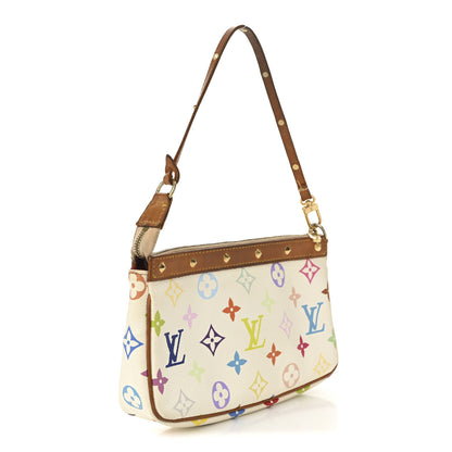 Louis Vuitton Monogram Multicolor Pochette Accessories White 3 of 12
