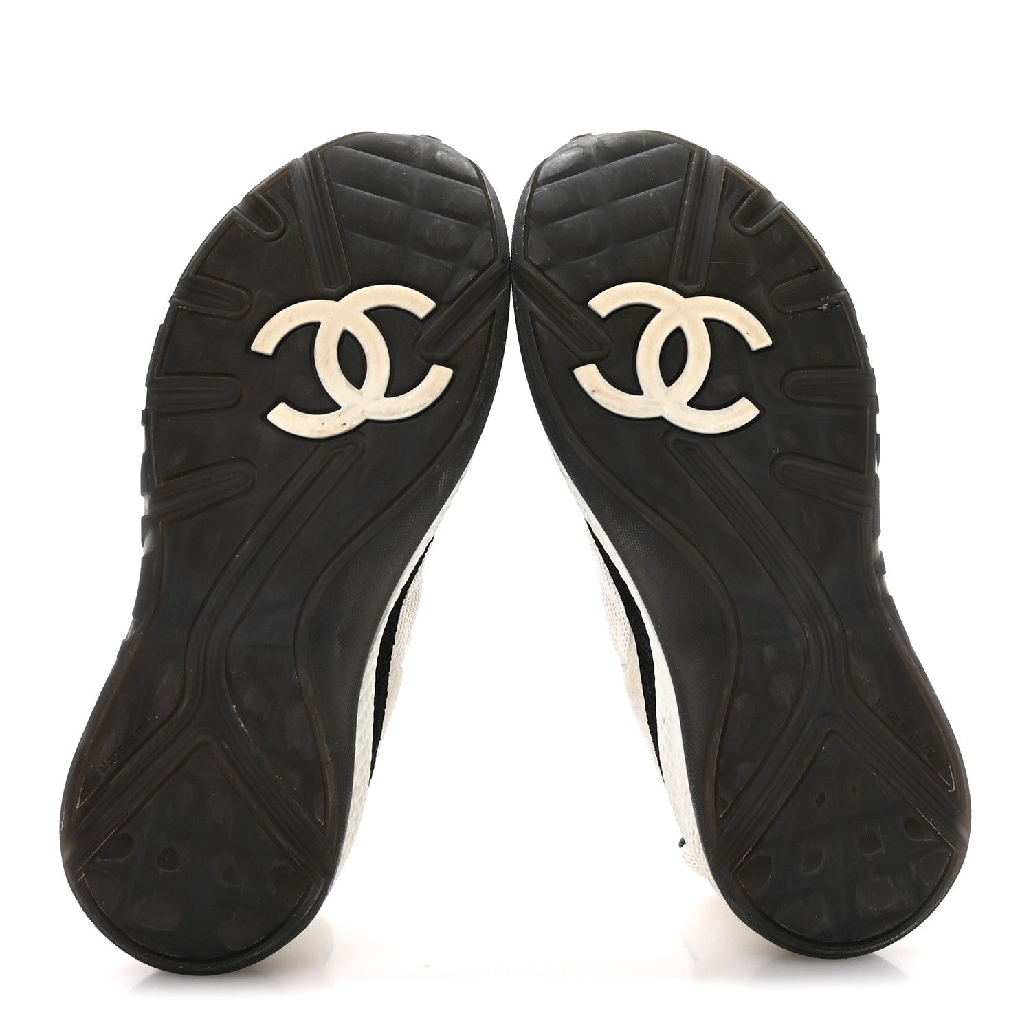 Chanel Mesh Suede Calfskin Quilted Sneakers 38 White Ivory 6 of 8