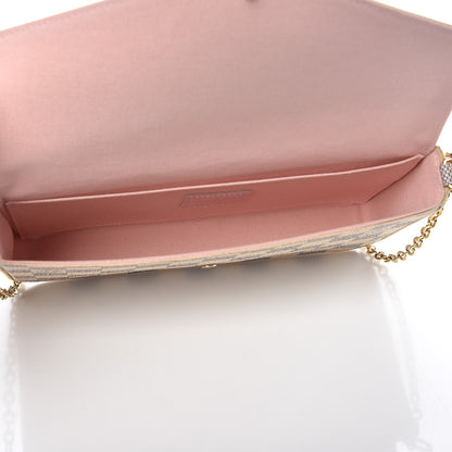 Louis Vuitton Damier Azur Pochette Felicie Chain Wallet Rose Ballerine 6 of 10