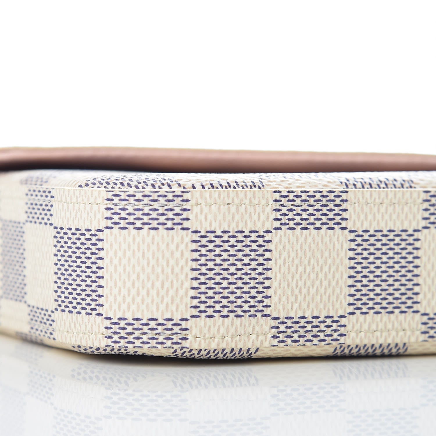 Louis Vuitton Damier Azur Pochette Felicie Chain Wallet Rose Ballerine 10 of 12