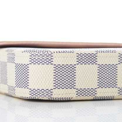Louis Vuitton Damier Azur Pochette Felicie Chain Wallet Rose Ballerine 10 of 12