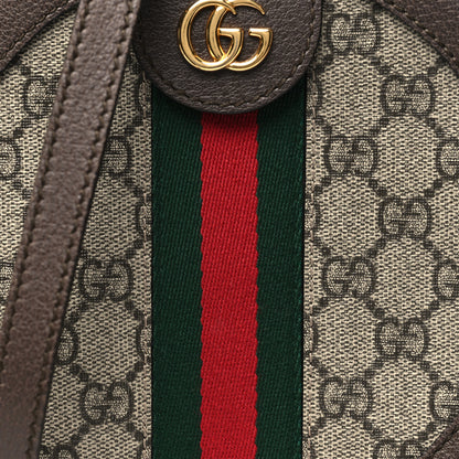 Gucci GG Supreme Monogram Web Mini Ophidia Round Shoulder Bag Brown 8 of 10