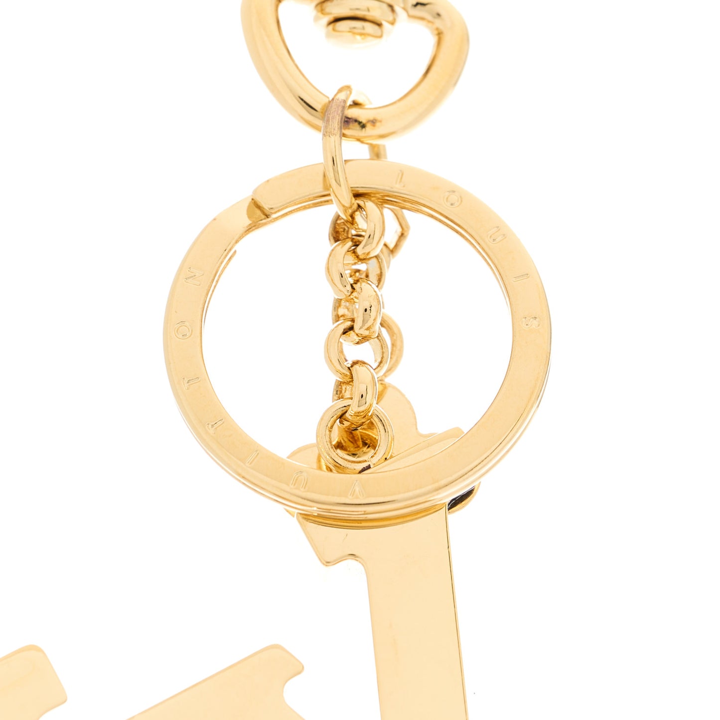 Metal Taurillon LV Capucines Bag Charm Key Holder Black