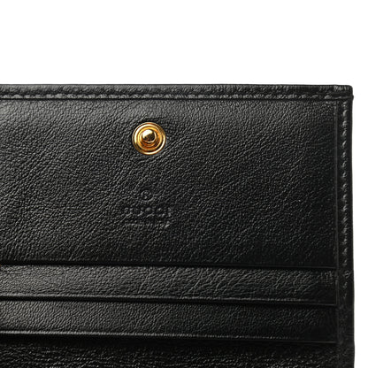 Gucci Calfskin Web Rajah Chain Card Case Wallet Black 6 of 7