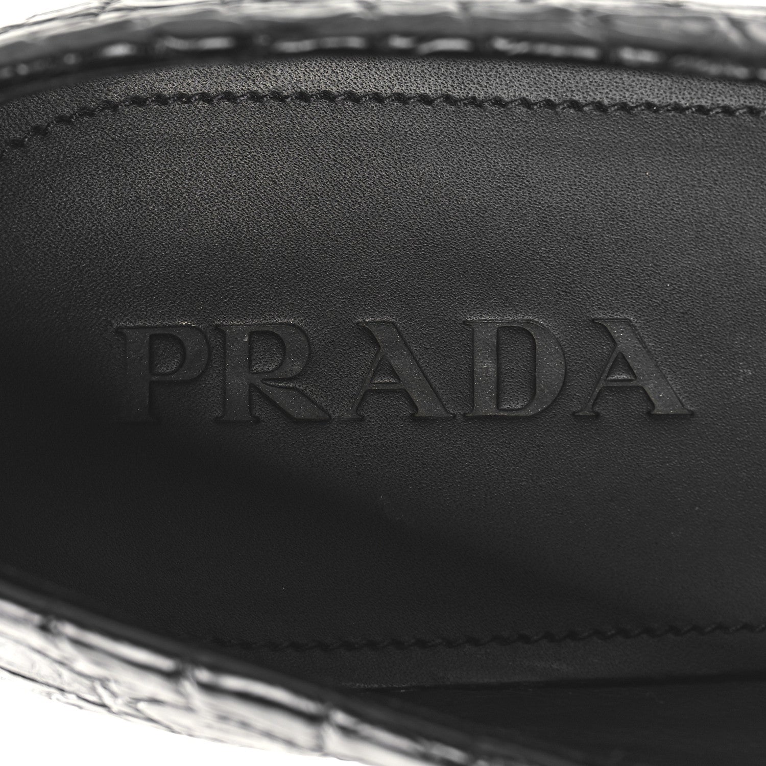 Prada Crocodile Mens Loafers 7 Black 9 of 10