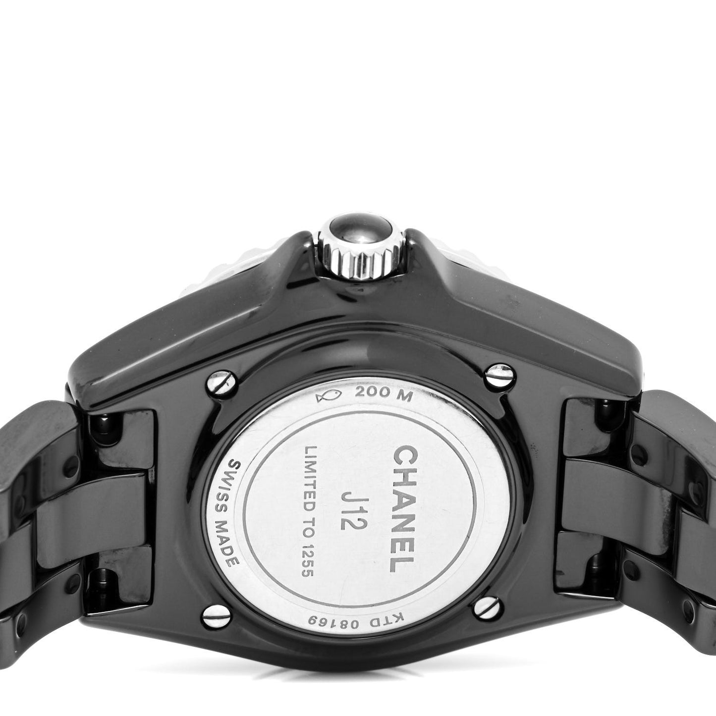 Stainless Steel Ceramic 33mm J12 Electro Quartz Watch Black