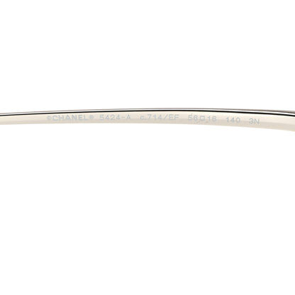 Chanel Acetate Metal Oval Sunglasses 5424-A Brown 5 of 8