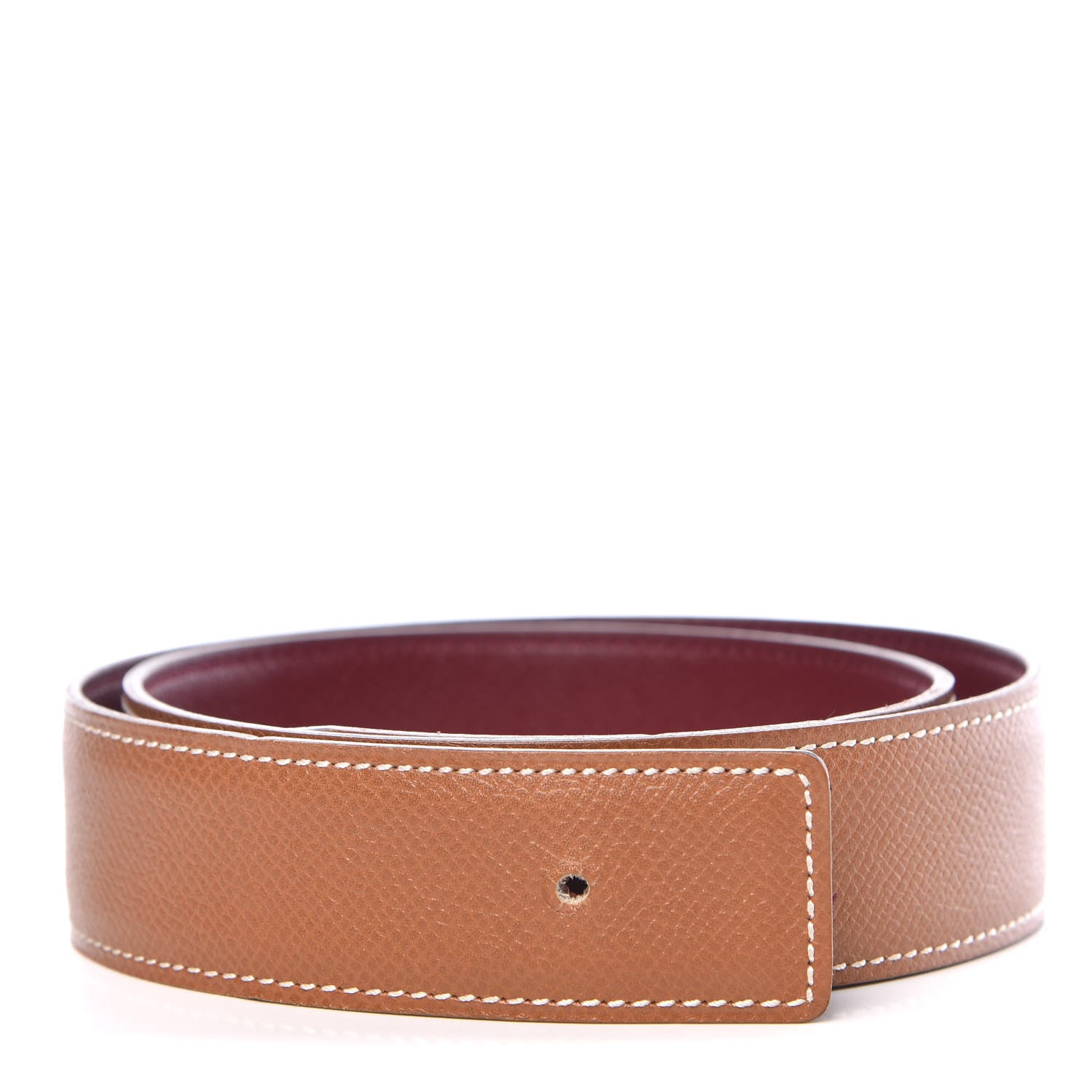 Hermes Epsom Reversible Belt Strap 68 Gold Rouge H 1 of 6