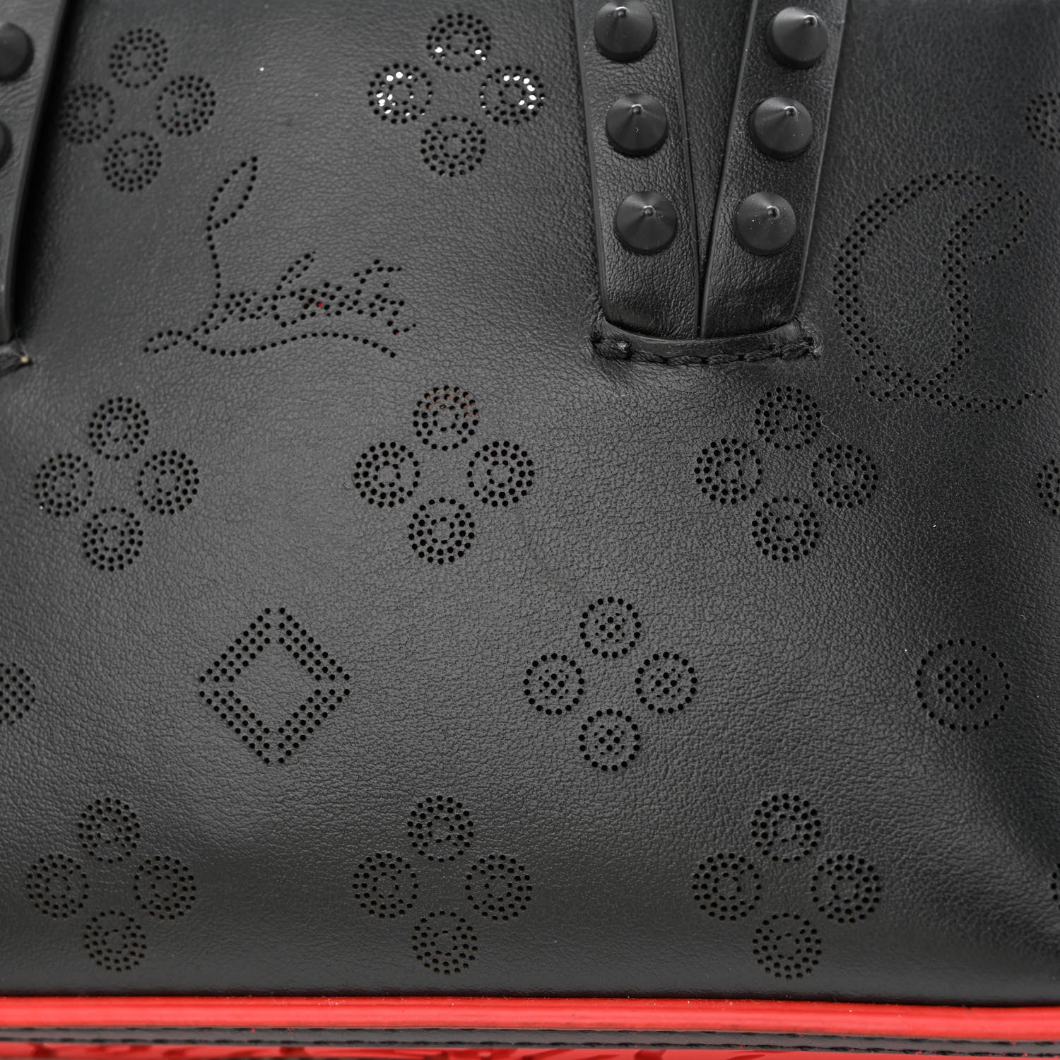 Christian Louboutin Calfskin Loubinthesky Nano Cabata Tote Black 11 of 12