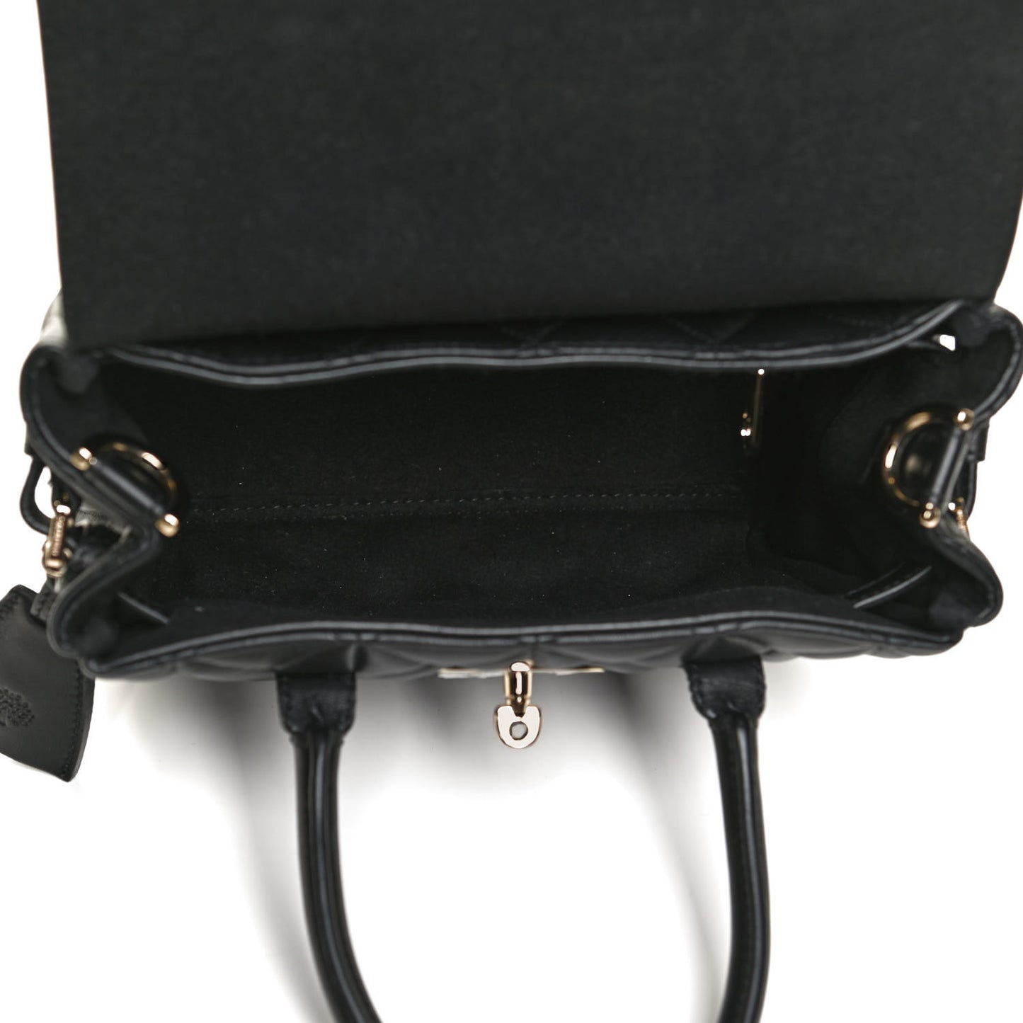 Nappa Quilted Mini Cara Delevingne Convertible Bag Black