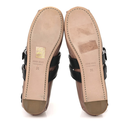 Miu Miu Nappa Double Buckle Ballerina Flats 35 Cammeo Black 7 of 10