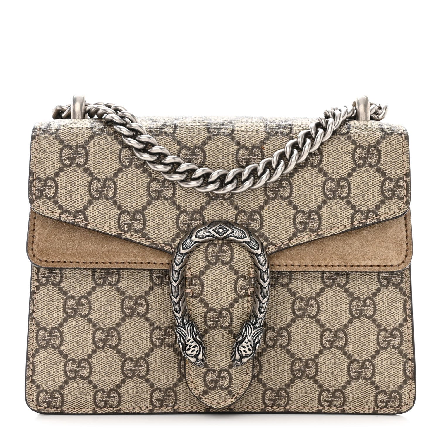 Gucci GG Supreme Monogram Mini Dionysus Shoulder Bag Taupe 1 of 10