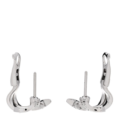 Chanel 18K White Gold Diamond Etoile Filante Earrings 3 of 5