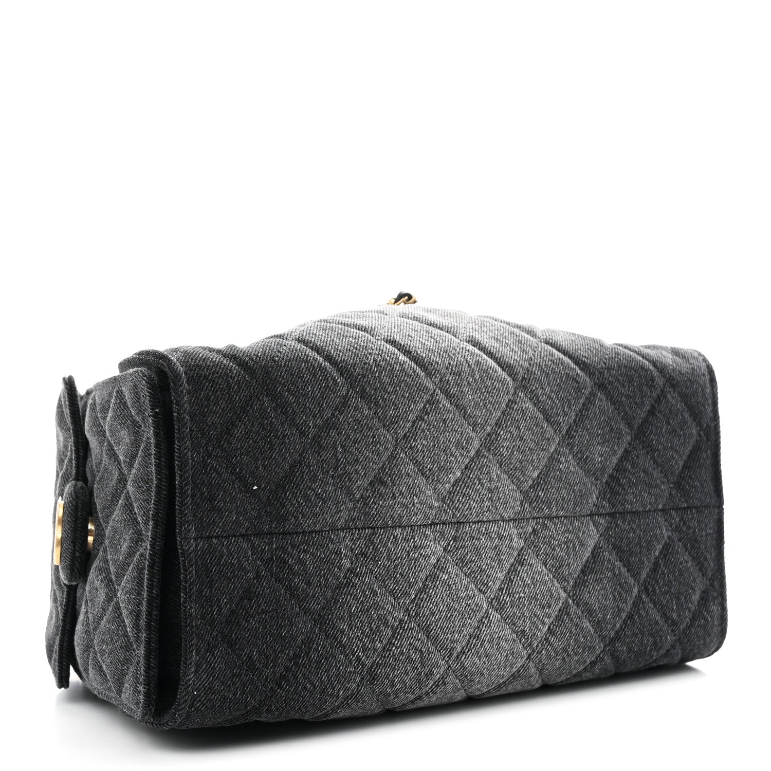 Chanel Washed Denim Quilted Small Chanel 25 Handbag Black 4 of 9