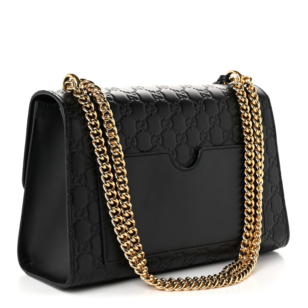 Gucci Guccissima Medium Padlock Shoulder Bag Black 3 of 10