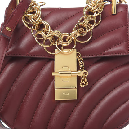 Chloe Calfskin Quilted Mini Drew Bijou Shoulder Bag Plum Purple 11 of 11