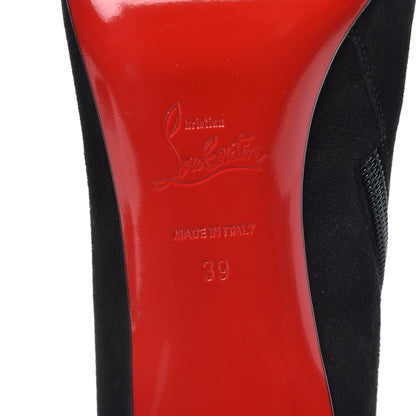 Christian Louboutin Veau Velours Eloise Booty 85 Ankle Boots 39 Black 7 of 10