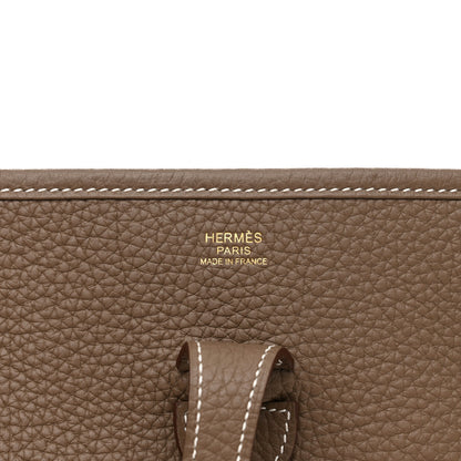 Hermes Taurillon Clemence Evelyne III PM Etoupe 6 of 10