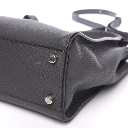 Fendi Cuoio Romano Selleria Bi-Color Medium Peekaboo Iconic Satchel Asfalto Latte 9 of 10