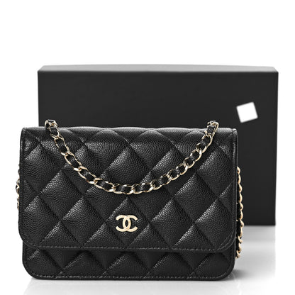 Chanel Caviar Quilted Mini Wallet On Chain WOC Black 11 of 11