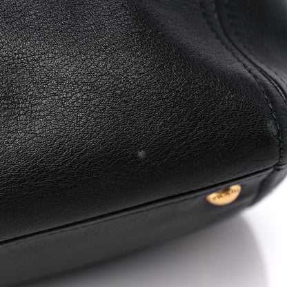 Prada Soft Calfskin Double Zip Shoulder Bag Black 12 of 15