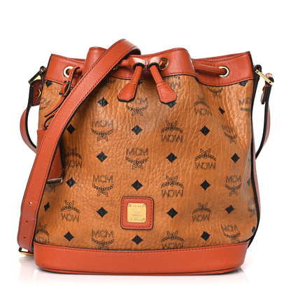 MCM Visetos Drawstring Bucket Bag Brown 1 of 15