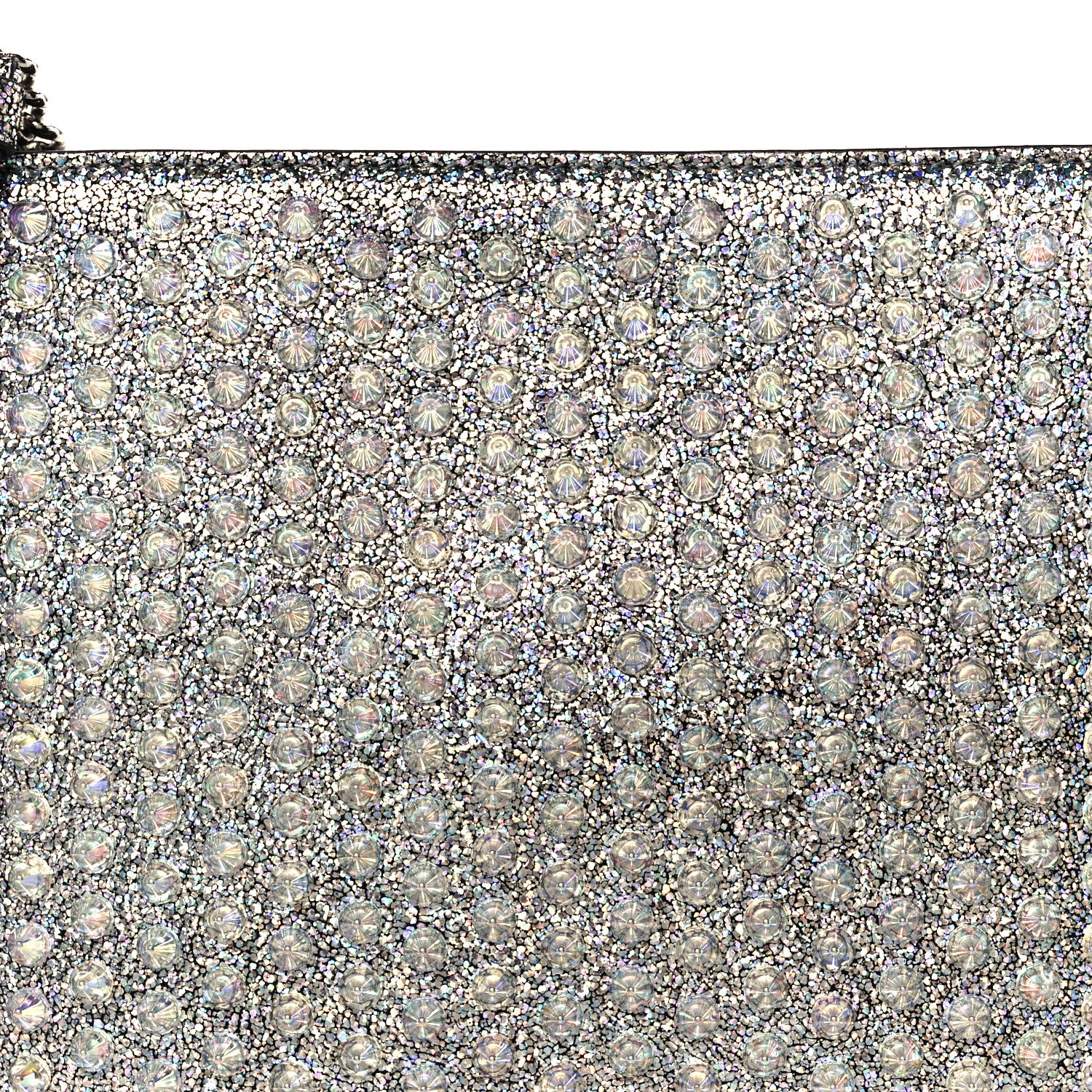 Christian Louboutin Nappa Mica Studded Loubiclutch Silver 8 of 10