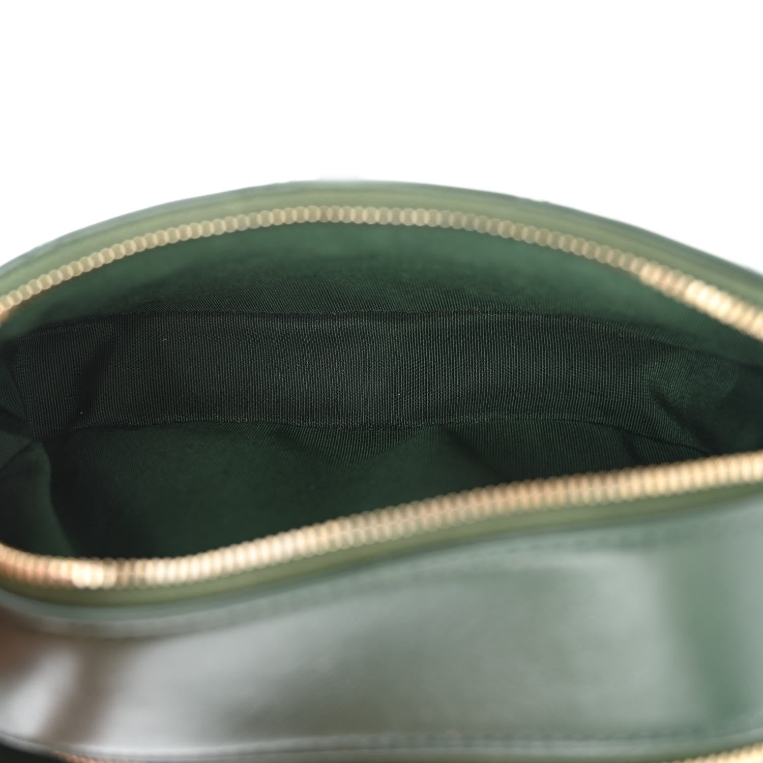 Chanel Calfskin Grosgrain Stitched Button Up Camera Case Green 6 of 12