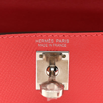 Hermes Epsom Verso Mini Kelly Sellier 20 Rose Jaipur Rouge Vif 15 of 31