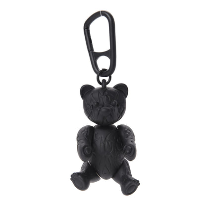 Christian Dior Homme Tribal Teddy Bear Charm Key Ring Black 1 of 3