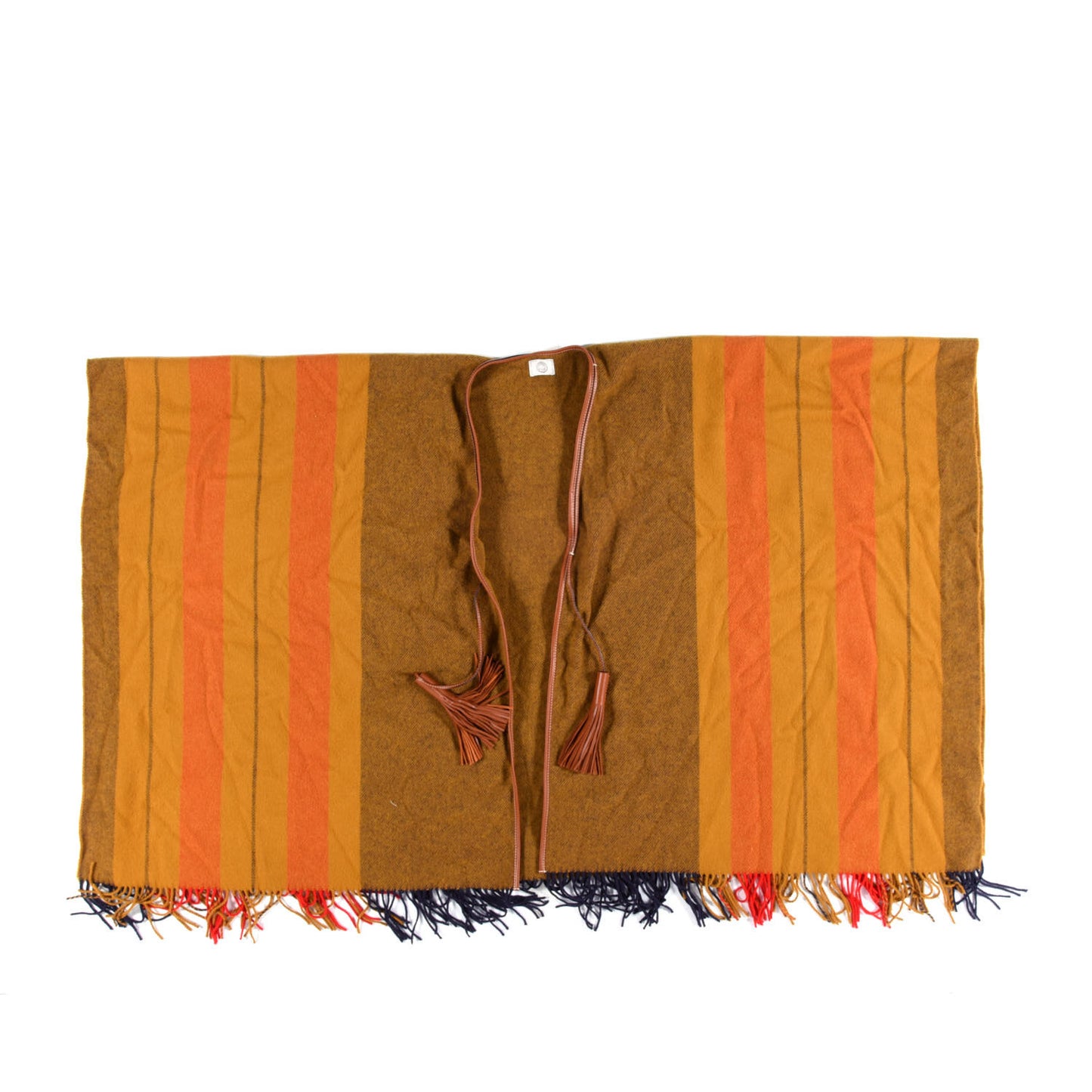 Merino Wool Cashmere Rocabar Poncho Paille