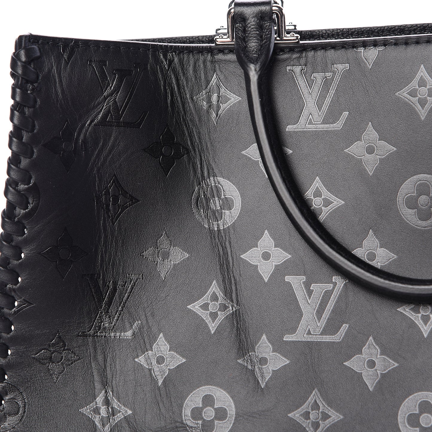 Monogram Cuir Plume Very Zipped Tote Black