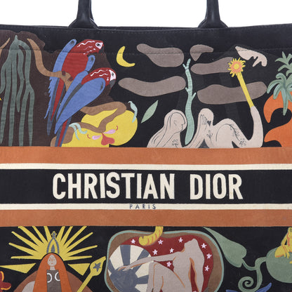 Christian Dior Suede Large La Terre Earth Book Tote Black 8 of 11