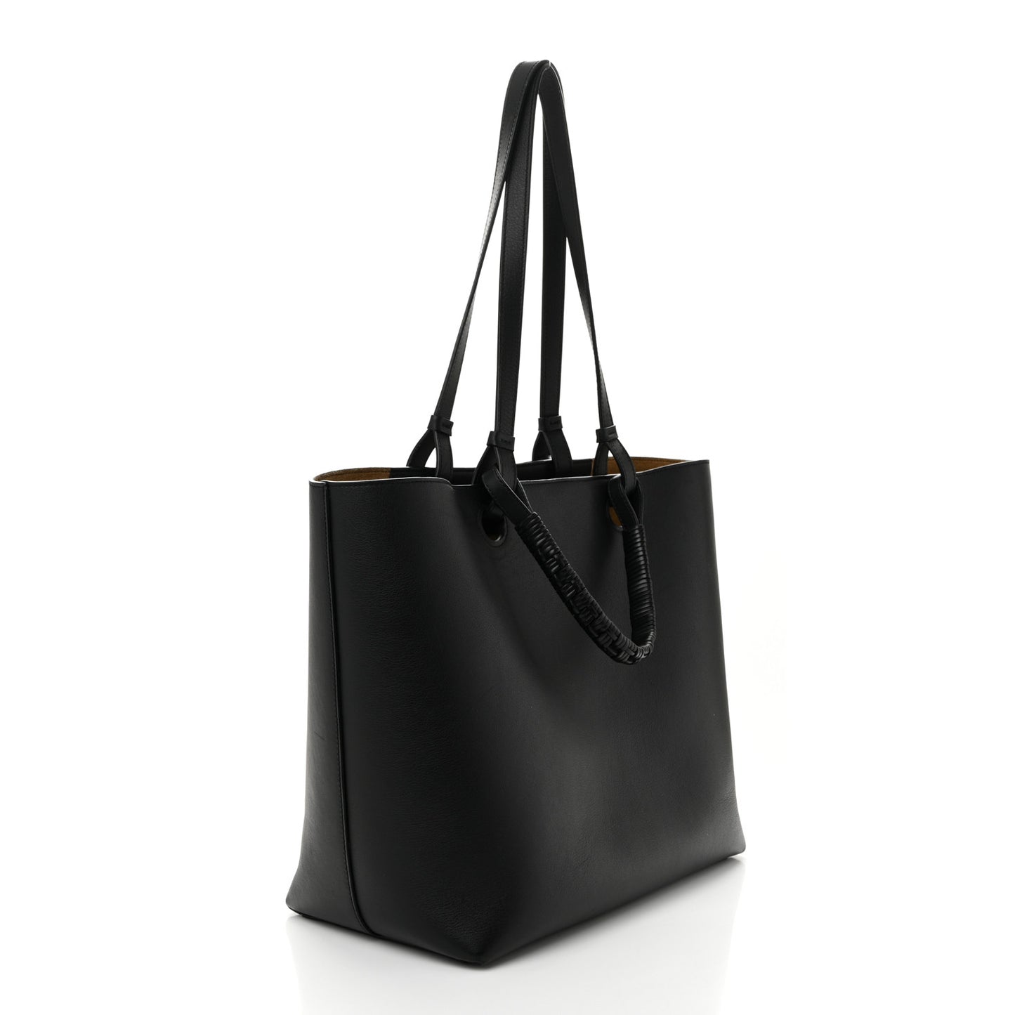 Canvas Calfskin Medium Anagram Tote Black